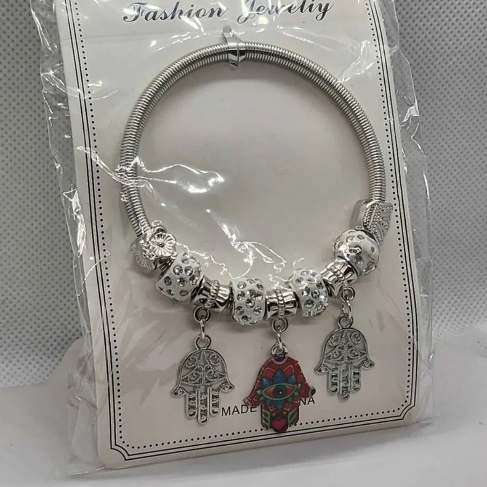 Brand New   Three Hamsa  Bracelet
